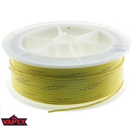 22AWG High Temperature Silicone Wire / Cable (0.33mm²) Yellow - 1m