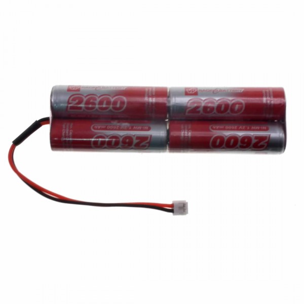 9.6V 2600mAh NiMH AA Square RC Battery Pack VapexTech JST-EHR (Spektrum)