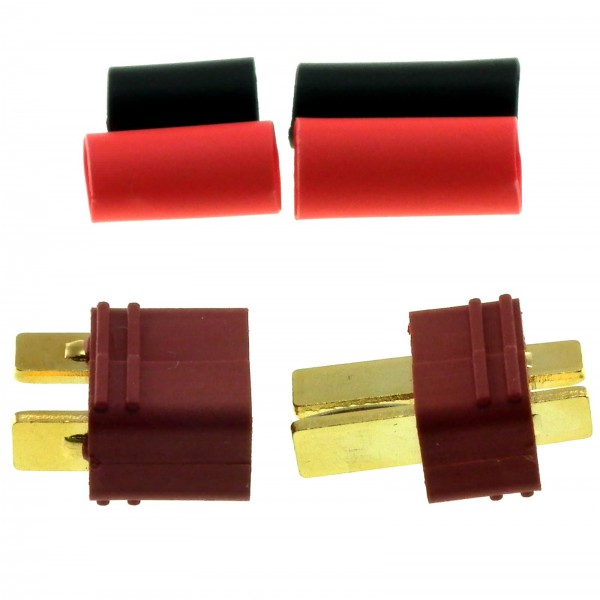 Gold Plated Deans T-Plug RC Connector Pair (Male + Female)